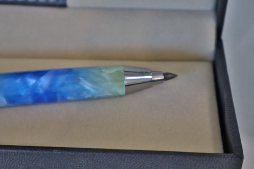 Close-up of 5.6 mm lead on handmade artist clutch pencil