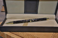 Handmade dark marbled mechanical pencil with gold-tone fittings in presentation case